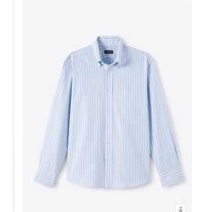 Classic Blue Striped Dress Shirt for Men